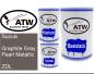 Preview: Suzuki, Graphite Gray Pearl Metallic, ZDL: 500ml Lackdose + 500ml Klarlack + 250ml Härter - Set, von ATW Autoteile West.